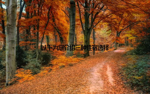 以下为您介绍三种住宿选择