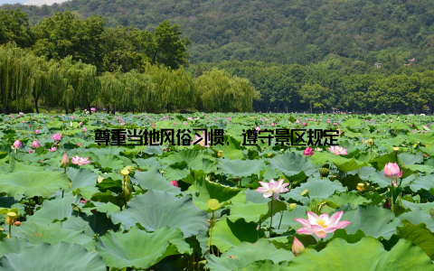 尊重当地风俗习惯, 遵守景区规定