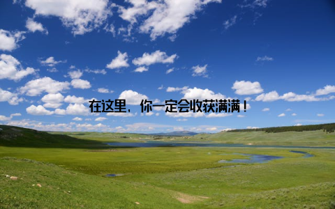 在这里, 你一定会收获满满!